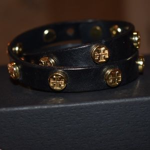Tory Burch Leather Bracelet with Gold hardware